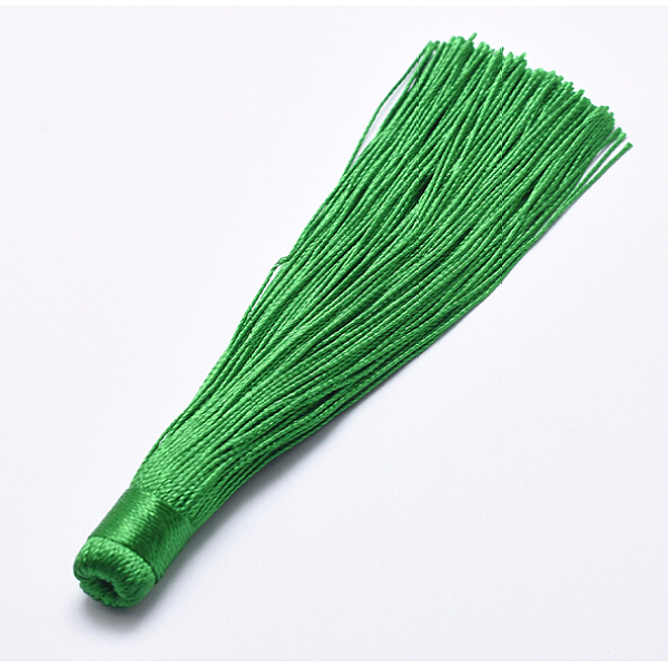 PandaHall Nylon Tassels Big Pendant Decorations, Dark Sea Green, 120x10mm, Hole: 5mm Nylon Green
PandaHall Nylon Tassels Big Pendant Decorations, Dark Sea Green, 120x10mm, Hole: 5mm Nylon Green