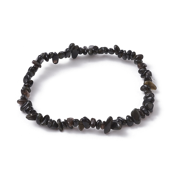 PandaHall Natural Obsidian Chips Beaded Stretch Bracelets for Women, Inner Diameter: 2-1/4~2-1/2 inch(50~52mm) Obsidian Chip
PandaHall Natural Obsidian Chips Beaded Stretch Bracelets for Women, Inner Diameter: 2-1/4~2-1/2 inch(50~52mm) Obsidian Chip