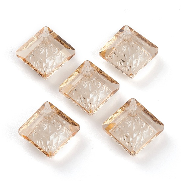 PandaHall Embossed Glass Rhinestone Pendants, Abnormity Embossed Style, Rhombus, Faceted, Golden Shadow, 13x13x5mm, Hole: 1.2mm, Diagonal..., Gold
PandaHall Embossed Glass Rhinestone Pendants, Abnormity Embossed Style, Rhombus, Faceted, Golden Shadow, 13x13x5mm, Hole: 1.2mm, Diagonal..., Gold