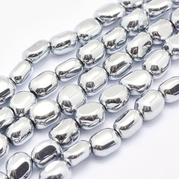 PandaHall Electroplate Non-magnetic Synthetic Hematite Beads Strands, Nuggets, Platinum Plated, 7x4~5mm, Hole: 1mm, about 57pcs/strand, 15.7...
PandaHall Electroplate Non-magnetic Synthetic Hematite Beads Strands, Nuggets, Platinum Plated, 7x4~5mm, Hole: 1mm, about 57pcs/strand, 15.7...