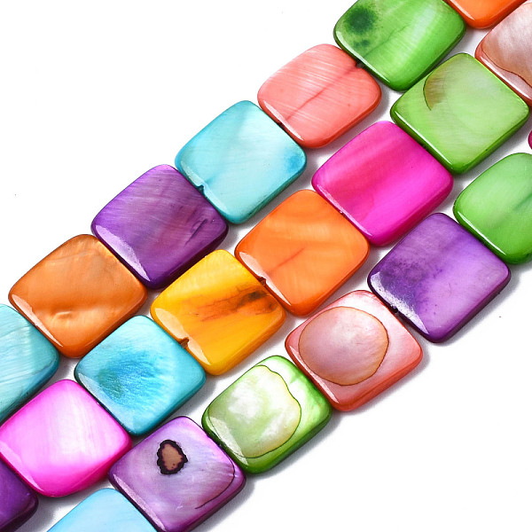 PandaHall Natural Freshwater Shell Beads Strands, Dyed, Square, Mixed Color, 12~13x12~13x2~3mm, Hole: 0.8mm, about 33pcs/strand, 15.35 inch..., Multicolor
PandaHall Natural Freshwater Shell Beads Strands, Dyed, Square, Mixed Color, 12~13x12~13x2~3mm, Hole: 0.8mm, about 33pcs/strand, 15.35 inch..., Multicolor