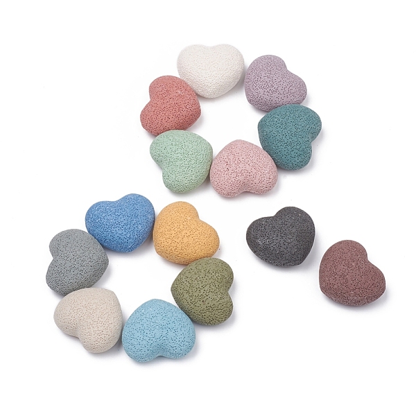 PandaHall Natural Lava Rock Beads, No Hole/Undrilled, Dyed, Heart, Mixed Color, 37.5x43.5x26.5mm Lava Rock Heart Multicolor
PandaHall Natural Lava Rock Beads, No Hole/Undrilled, Dyed, Heart, Mixed Color, 37.5x43.5x26.5mm Lava Rock Heart Multicolor