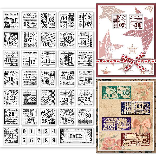 PandaHall GLOBLELAND Vintage Date Clear Stamps Retro Number Text Background Silicone Clear Stamp Seals for DIY Scrapbooking Journals...
PandaHall GLOBLELAND Vintage Date Clear Stamps Retro Number Text Background Silicone Clear Stamp Seals for DIY Scrapbooking Journals...
