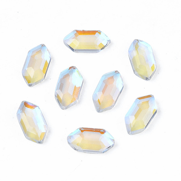 PandaHall Glass Rhinestone Cabochons, Nail Art Decoration Accessories, Faceted, Hexagon, Clear AB, 6.5x3x1.5mm Glass Hexagon White
PandaHall Glass Rhinestone Cabochons, Nail Art Decoration Accessories, Faceted, Hexagon, Clear AB, 6.5x3x1.5mm Glass Hexagon White