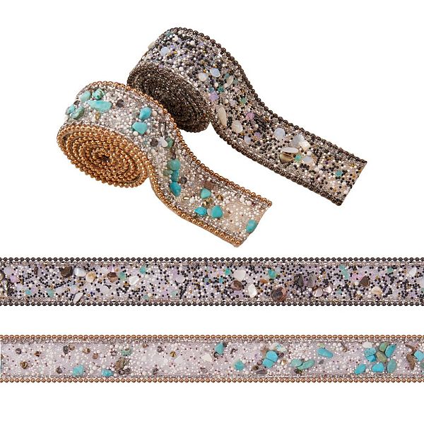 PandaHall 2 Strands 2 Styles Hotfix Resin Rhinestone Tape, Iron on Patches, with Iron Curb Chain, Rhinestone Trimming, Costume Accessories..., Gold
PandaHall 2 Strands 2 Styles Hotfix Resin Rhinestone Tape, Iron on Patches, with Iron Curb Chain, Rhinestone Trimming, Costume Accessories..., Gold