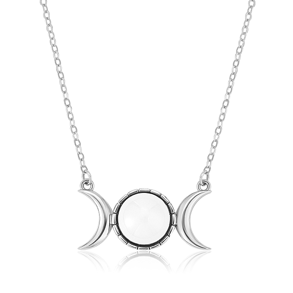 PandaHall Triple Moon Goddess Cubic Zirconia Pendant Necklace, Sterling Silver Jewelry for Women, White, 15.75 inch(40cm) Cubic Zirconia...
PandaHall Triple Moon Goddess Cubic Zirconia Pendant Necklace, Sterling Silver Jewelry for Women, White, 15.75 inch(40cm) Cubic Zirconia...