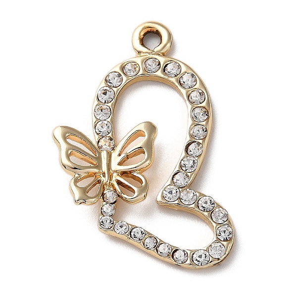 PandaHall UV Plating Light Gold Alloy Rhinestone Pendants, Heart with Butterfly Charm, Crystal, 28x18x3mm, Hole: 1.8mm Alloy+Rhinestone..., Clear
PandaHall UV Plating Light Gold Alloy Rhinestone Pendants, Heart with Butterfly Charm, Crystal, 28x18x3mm, Hole: 1.8mm Alloy+Rhinestone..., Clear