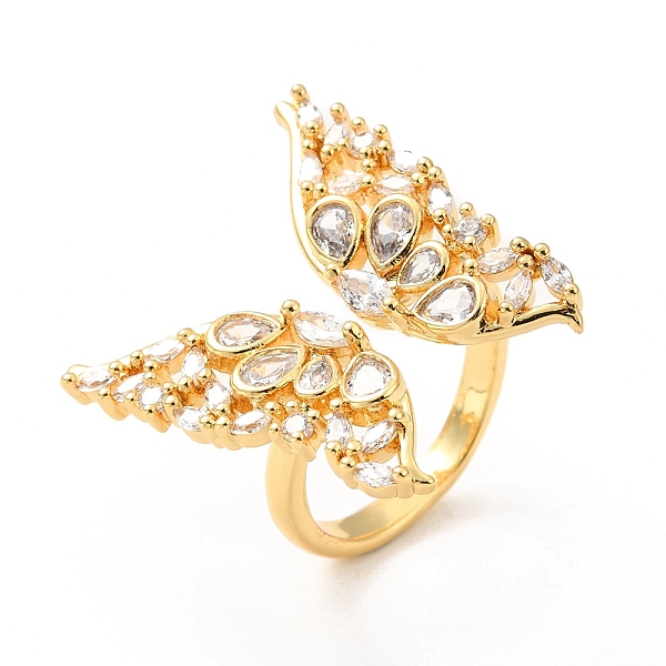 PandaHall Cubic Zirconia Butterfly Open Cuff Ring, Golden Brass Jewelry for Women, Cadmium Free & Lead Free, Golden, US Size 6 1/2(16.9mm)..., Clear
PandaHall Cubic Zirconia Butterfly Open Cuff Ring, Golden Brass Jewelry for Women, Cadmium Free & Lead Free, Golden, US Size 6 1/2(16.9mm)..., Clear