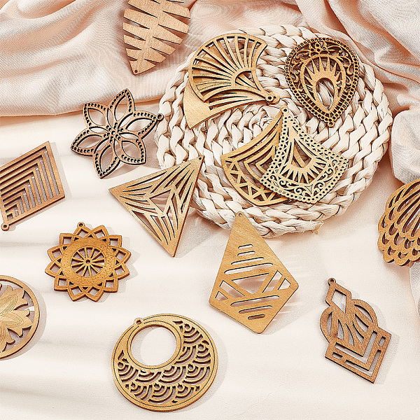 PandaHall PH 32pcs Wooden Earring Charms, 16 Styles Hollow Geometric Pendants Filigree Wooden Big Charms African Earring Pendants for Women..., Orange
PandaHall PH 32pcs Wooden Earring Charms, 16 Styles Hollow Geometric Pendants Filigree Wooden Big Charms African Earring Pendants for Women..., Orange