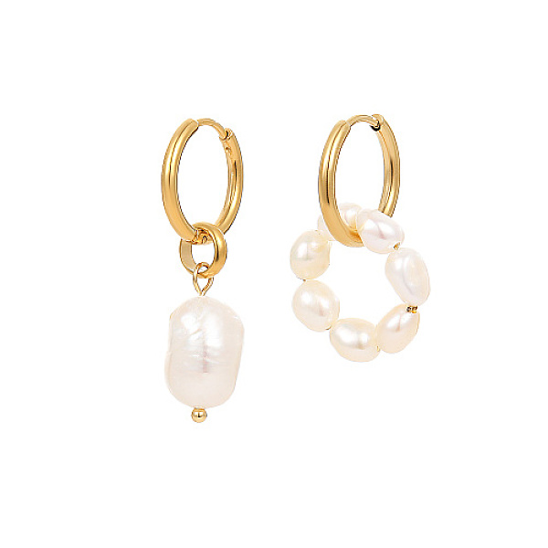 PandaHall Stainless Steel Hoop Earring, Asymmetrical Earrings for Women, with Shell Pearl, Real 18K Gold Plated, No Size Stainless Steel...
PandaHall Stainless Steel Hoop Earring, Asymmetrical Earrings for Women, with Shell Pearl, Real 18K Gold Plated, No Size Stainless Steel...