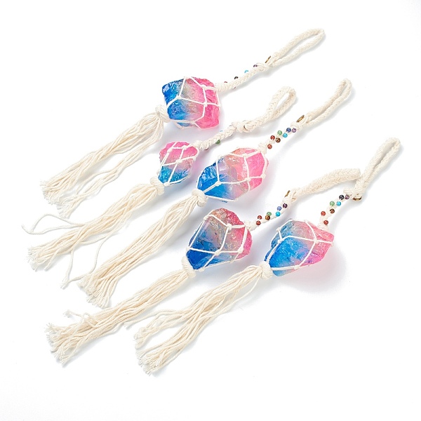PandaHall Gemstone Pendant Decorations, with Cotton Thread, Nuggets, 310~325mm Quartz Crystal Nuggets
PandaHall Gemstone Pendant Decorations, with Cotton Thread, Nuggets, 310~325mm Quartz Crystal Nuggets