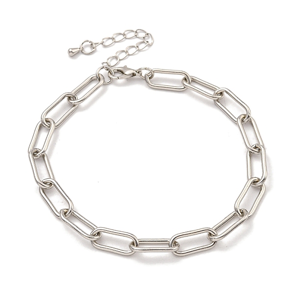PandaHall Brass Paperclip Chains Bracelets for Women, Platinum, 8-7/8 inch(22.4cm) Brass Oval
PandaHall Brass Paperclip Chains Bracelets for Women, Platinum, 8-7/8 inch(22.4cm) Brass Oval
