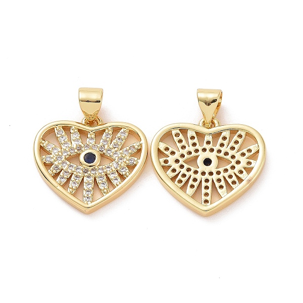 PandaHall Brass Micro Pave Cubic Zirconia Pendants, Heart with Evil Eye Charms, Golden, 16x17.5x2mm, Hole: 3.5x4mm Brass+Cubic Zirconia..., Clear
PandaHall Brass Micro Pave Cubic Zirconia Pendants, Heart with Evil Eye Charms, Golden, 16x17.5x2mm, Hole: 3.5x4mm Brass+Cubic Zirconia..., Clear