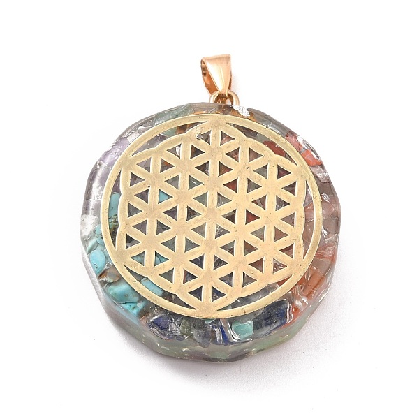 PandaHall Transparent Resin Pendants, with Chip Gemstone Beads and Alloy Findings, Flat Round, Golden, 41x35x11.5mm, Hole: 7.5x4mm...
PandaHall Transparent Resin Pendants, with Chip Gemstone Beads and Alloy Findings, Flat Round, Golden, 41x35x11.5mm, Hole: 7.5x4mm...