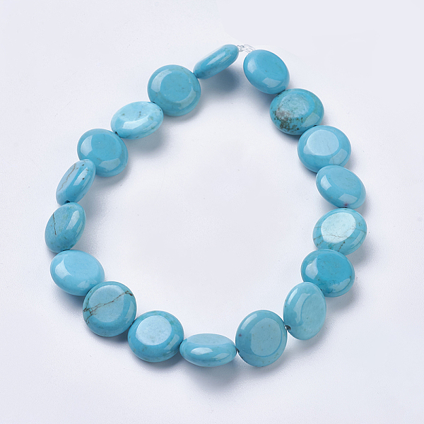 PandaHall Natural Howlite Beads Strands, Dyed, Flat Round, Dark Turquoise, 12x5mm, Hole: 1mm, about 18pcs/strand, 8.26 inch Howlite Flat...
PandaHall Natural Howlite Beads Strands, Dyed, Flat Round, Dark Turquoise, 12x5mm, Hole: 1mm, about 18pcs/strand, 8.26 inch Howlite Flat...