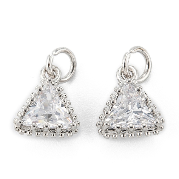 PandaHall Brass Micro Pave Clear Cubic Zirconia Pendants, Long-Lasting Plated, Triangle, Real Platinum Plated, 10x9x5.5mm, Hole: 3.4mm...
PandaHall Brass Micro Pave Clear Cubic Zirconia Pendants, Long-Lasting Plated, Triangle, Real Platinum Plated, 10x9x5.5mm, Hole: 3.4mm...