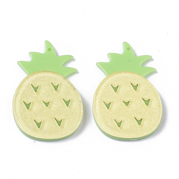 PandaHall Cellulose Acetate(Resin) Pendants, with Glitter Powder, Pineapple, Light Green, 40x26x4.5mm, Hole: 1.4mm Cellulose Acetate Fruit...
PandaHall Cellulose Acetate(Resin) Pendants, with Glitter Powder, Pineapple, Light Green, 40x26x4.5mm, Hole: 1.4mm Cellulose Acetate Fruit...