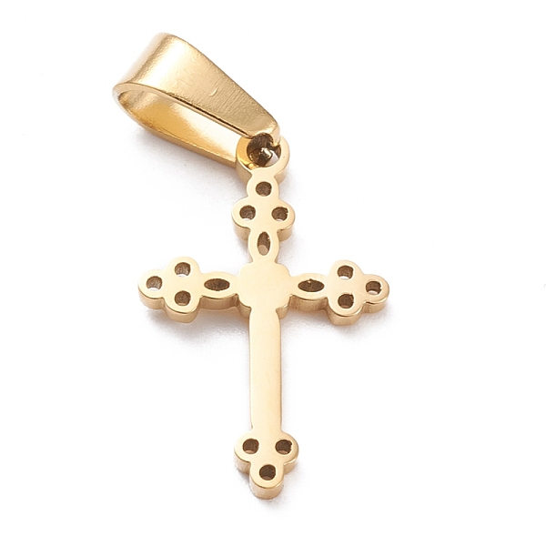 PandaHall Ion Plating(IP) 304 Stainless Steel Pendants, Laser Cut, Cross, Golden, 20x13x1.5mm, Hole: 3.5x7mm 304 Stainless Steel Cross
PandaHall Ion Plating(IP) 304 Stainless Steel Pendants, Laser Cut, Cross, Golden, 20x13x1.5mm, Hole: 3.5x7mm 304 Stainless Steel Cross