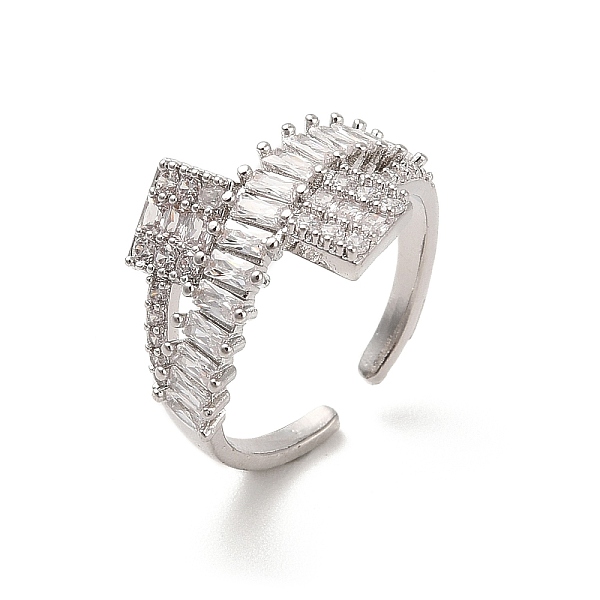 PandaHall Brass Micro Pave Cubic Zirconia Open Cuff Rings, Cuboid, Inner Diameter: 17.4mm Brass+Cubic Zirconia Cuboid
PandaHall Brass Micro Pave Cubic Zirconia Open Cuff Rings, Cuboid, Inner Diameter: 17.4mm Brass+Cubic Zirconia Cuboid