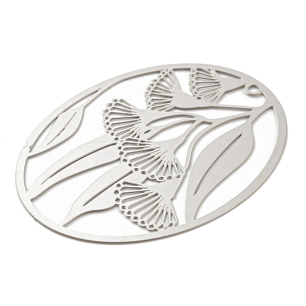 PandaHall 201 Stainless Steel Pendants, Etched Metal Embellishments, Oval with Leaf Charm, Stainless Steel Color, 40x30.5x0.2mm, Hole: 1.4mm...
PandaHall 201 Stainless Steel Pendants, Etched Metal Embellishments, Oval with Leaf Charm, Stainless Steel Color, 40x30.5x0.2mm, Hole: 1.4mm...