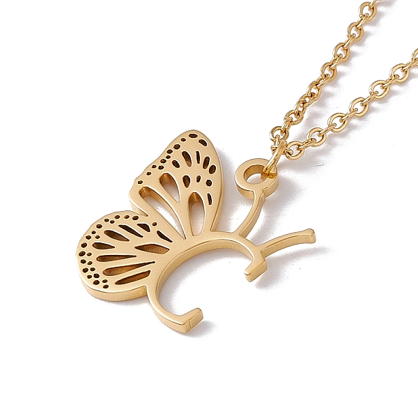PandaHall Initial Letter with Butterfly Pendant Necklace, Golden 304 Stainless Steel Jewelry for Women, Letter.C, Pendant: 20x18x1mm, 15.55...
PandaHall Initial Letter with Butterfly Pendant Necklace, Golden 304 Stainless Steel Jewelry for Women, Letter.C, Pendant: 20x18x1mm, 15.55...