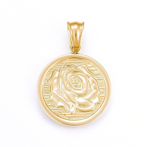 PandaHall 304 Stainless Steel Pendants, Flat Round with Flower, Golden, 29x25x2mm, Hole: 9x5mm 304 Stainless Steel Flat Round
PandaHall 304 Stainless Steel Pendants, Flat Round with Flower, Golden, 29x25x2mm, Hole: 9x5mm 304 Stainless Steel Flat Round
