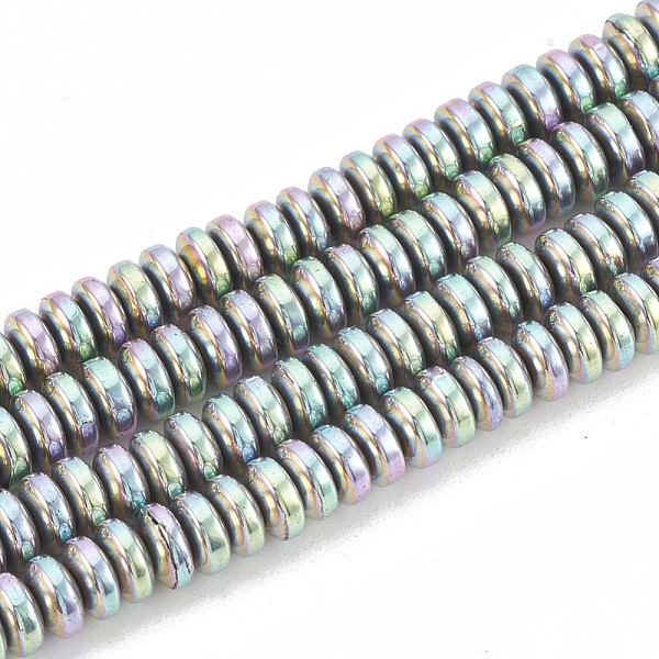 PandaHall Electroplate Non-magnetic Synthetic Hematite Beads Strands, Heishi Beads, Flat Round/Disc, Rainbow Plated, 4x2mm, Hole: 1mm, about...
PandaHall Electroplate Non-magnetic Synthetic Hematite Beads Strands, Heishi Beads, Flat Round/Disc, Rainbow Plated, 4x2mm, Hole: 1mm, about...