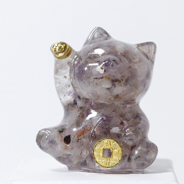 PandaHall Resin Craft Display Decorations, with Natural Amethyst Chip, Lucky Cat Figurine, for Home Feng Shui Ornament, 63x55x45mm Amethyst...
PandaHall Resin Craft Display Decorations, with Natural Amethyst Chip, Lucky Cat Figurine, for Home Feng Shui Ornament, 63x55x45mm Amethyst...