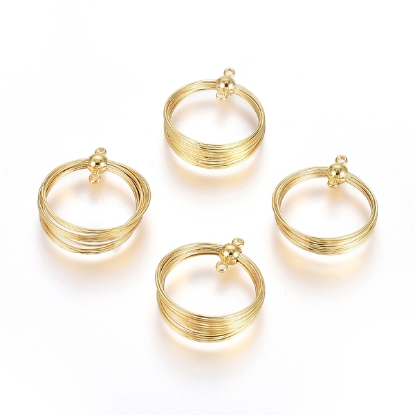 PandaHall Brass 2-Loop Link Pendants, Long-Lasting Plated, Ring, Real 18K Gold Plated, 27x23.5x8.5mm, Hole: 1.5mm Brass Ring
PandaHall Brass 2-Loop Link Pendants, Long-Lasting Plated, Ring, Real 18K Gold Plated, 27x23.5x8.5mm, Hole: 1.5mm Brass Ring