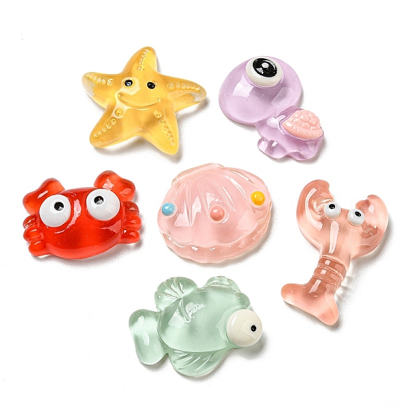 PandaHall Sea Animal Translucent Resin Decoden Cabochons, for Jewelry Making, Crab & Starfish & Fish, Mixed Shapes, 19~30x19~27x9~10mm Resin..., Multicolor
PandaHall Sea Animal Translucent Resin Decoden Cabochons, for Jewelry Making, Crab & Starfish & Fish, Mixed Shapes, 19~30x19~27x9~10mm Resin..., Multicolor