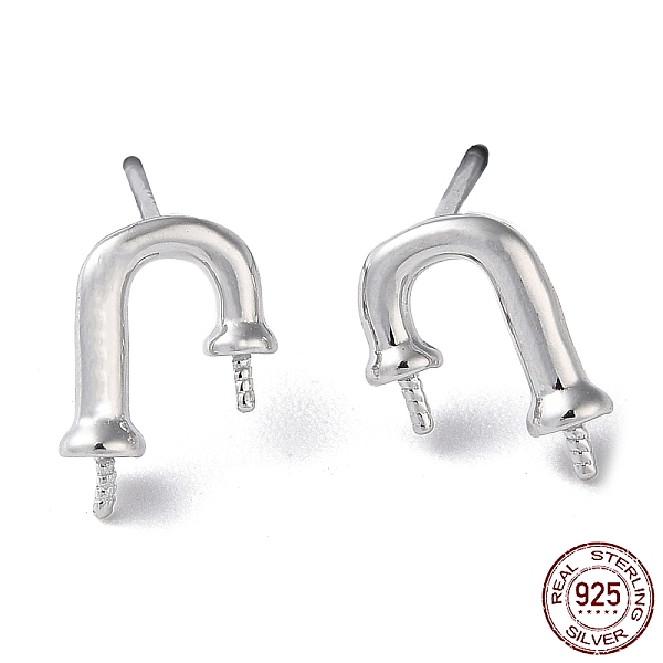PandaHall Rhodium Plated 925 Sterling Silver Stud Earring Findings, Arch, for Half Drilled Beads, with S925 Stamp, Real Platinum Plated...
PandaHall Rhodium Plated 925 Sterling Silver Stud Earring Findings, Arch, for Half Drilled Beads, with S925 Stamp, Real Platinum Plated...