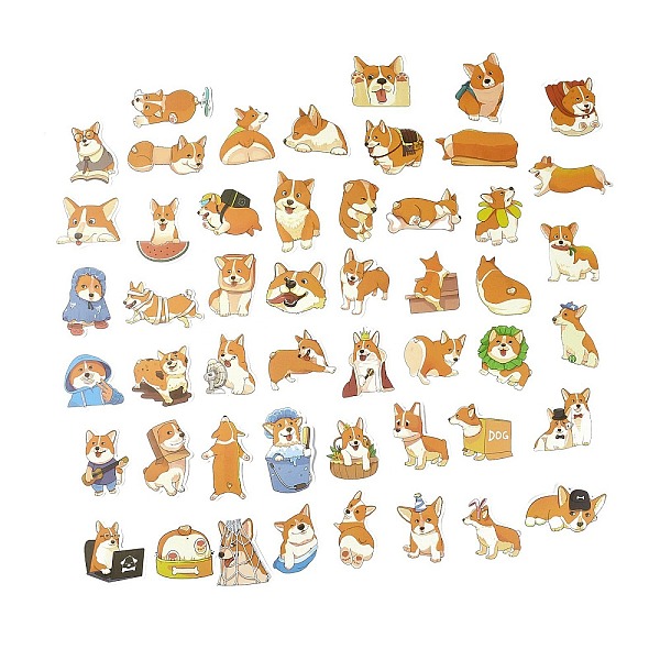 PandaHall 50Pcs 50 Styles Paper Corgi Dog Cartoon Stickers Sets, Adhesive Decals for DIY Scrapbooking, Photo Album Decoration, Dog Pattern...
PandaHall 50Pcs 50 Styles Paper Corgi Dog Cartoon Stickers Sets, Adhesive Decals for DIY Scrapbooking, Photo Album Decoration, Dog Pattern...