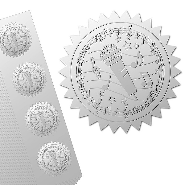 PandaHall Custom Round Silver Foil Embossed Picture Stickers, Self Adhesive Award Certificate Seals, Metallic Stamp Seal Stickers, Musical...
PandaHall Custom Round Silver Foil Embossed Picture Stickers, Self Adhesive Award Certificate Seals, Metallic Stamp Seal Stickers, Musical...