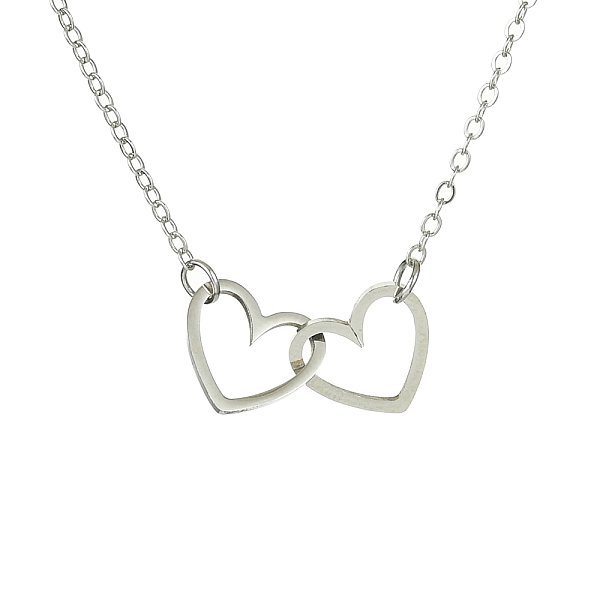 PandaHall 201 Stainless Steel Interlocking Heart Pendant Necklace, with Brass Cable Chains, Stainless Steel Color, 15.55 inch(39.5cm) 201...
PandaHall 201 Stainless Steel Interlocking Heart Pendant Necklace, with Brass Cable Chains, Stainless Steel Color, 15.55 inch(39.5cm) 201...