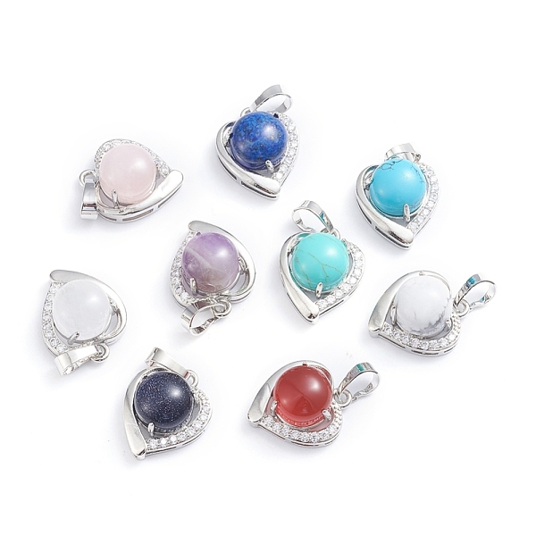 PandaHall Mixed Goldstone Pendants, with Platinum Plated Brass Settings and Crystal Rhinestone, Heart, 20.5x16.7x11mm, Hole: 5x8mm Mixed..., Clear
PandaHall Mixed Goldstone Pendants, with Platinum Plated Brass Settings and Crystal Rhinestone, Heart, 20.5x16.7x11mm, Hole: 5x8mm Mixed..., Clear