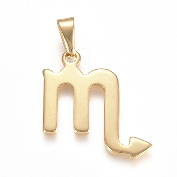 PandaHall 304 Stainless Steel Pendants, Constellation/Zodiac Sign, Golden, Scorpio, 32x29x1.5mm, Hole: 10x4.5mm 304 Stainless Steel...
PandaHall 304 Stainless Steel Pendants, Constellation/Zodiac Sign, Golden, Scorpio, 32x29x1.5mm, Hole: 10x4.5mm 304 Stainless Steel...