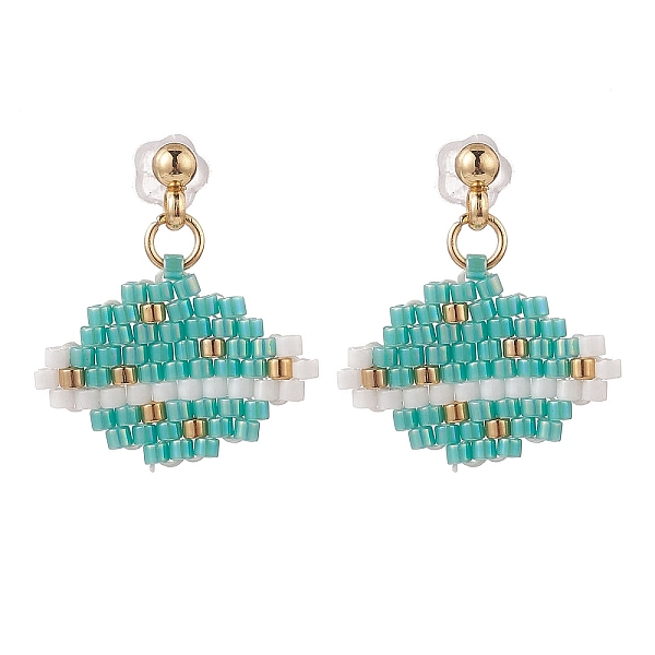 PandaHall Glass Seed Braided Planet Dangle Stud Earrings, Golden 304 Stainless Steel Wire Wrap Jewelry for Women, Medium Turquoise, 20mm...
PandaHall Glass Seed Braided Planet Dangle Stud Earrings, Golden 304 Stainless Steel Wire Wrap Jewelry for Women, Medium Turquoise, 20mm...