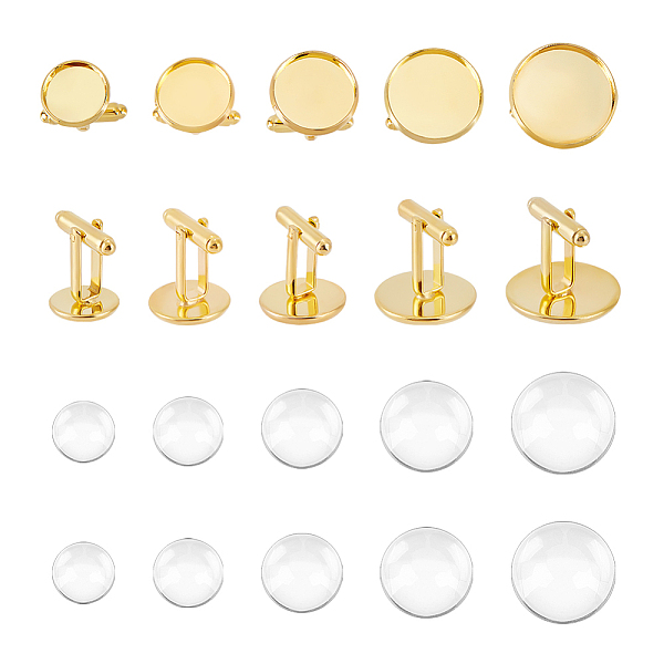 PandaHall Unicraftale 10Pcs 5 Styles Brass Cuff Button, Cufflink Findings for Apparel Accessories, 10Pcs 5 Styles Transparent Glass...
PandaHall Unicraftale 10Pcs 5 Styles Brass Cuff Button, Cufflink Findings for Apparel Accessories, 10Pcs 5 Styles Transparent Glass...
