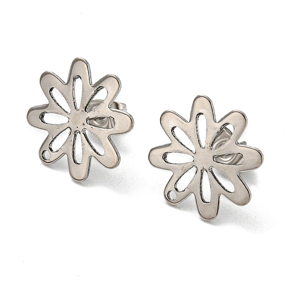 PandaHall 201 Stainless Steel Stud Earrings Finding, with 304 Stainless Steel Pins, Flower, Stainless Steel Color, 16x16mm, Hole: 1mm, Pin...
PandaHall 201 Stainless Steel Stud Earrings Finding, with 304 Stainless Steel Pins, Flower, Stainless Steel Color, 16x16mm, Hole: 1mm, Pin...