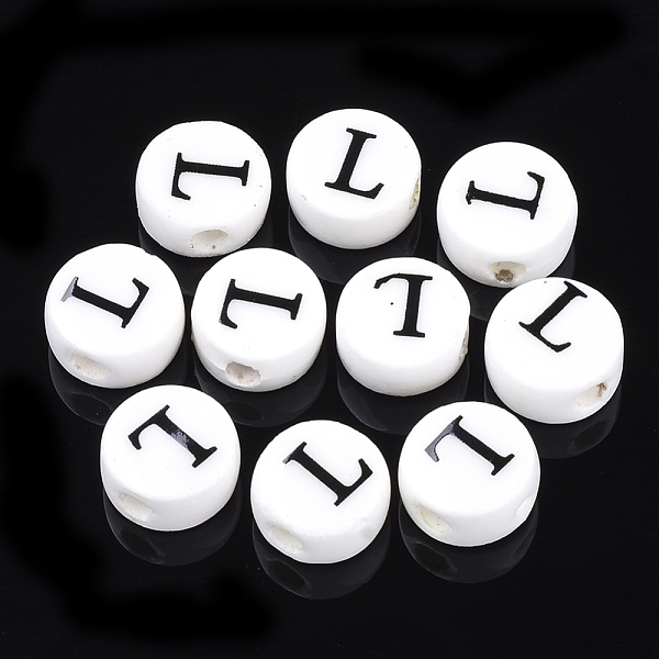 PandaHall Handmade Porcelain Beads, Horizontal Hole, Flat Round with Letter, White, Letter.L, 8~8.5x4.5mm, Hole: 2mm Porcelain Letter L...
PandaHall Handmade Porcelain Beads, Horizontal Hole, Flat Round with Letter, White, Letter.L, 8~8.5x4.5mm, Hole: 2mm Porcelain Letter L...