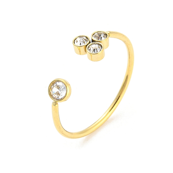 PandaHall Real 14K Gold Plated 304 Stainless Steel Open Cuff Ring, with Clear Cubic Zirconia, Triangle, Inner Diameter: 17.4mm Brass+Cubic...
PandaHall Real 14K Gold Plated 304 Stainless Steel Open Cuff Ring, with Clear Cubic Zirconia, Triangle, Inner Diameter: 17.4mm Brass+Cubic...