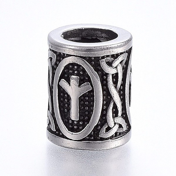 PandaHall 304 Stainless Steel Beads, Viking Runes Beads for Hair Beards, Dreadlocks Hair Braiding, Column with Rune/Futhark/Futhorc, Antique...
PandaHall 304 Stainless Steel Beads, Viking Runes Beads for Hair Beards, Dreadlocks Hair Braiding, Column with Rune/Futhark/Futhorc, Antique...