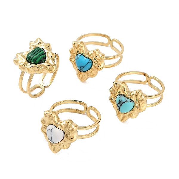 PandaHall Ion Plating(IP) 304 Stainless Steel Ring, Adjustable Synthesize Mixed Stone Rings, Heart, 15x15.5mm, Inner Diameter: Adjustable...
PandaHall Ion Plating(IP) 304 Stainless Steel Ring, Adjustable Synthesize Mixed Stone Rings, Heart, 15x15.5mm, Inner Diameter: Adjustable...