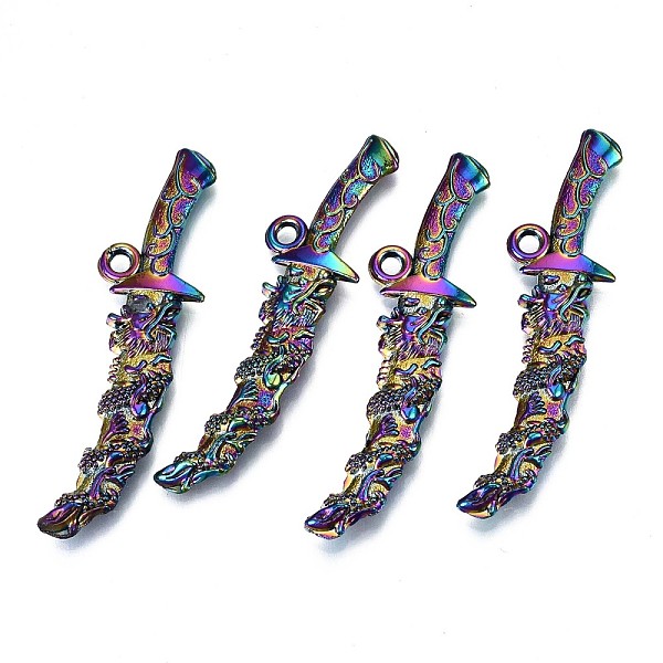 PandaHall Alloy Big Pendants, Cadmium Free & Lead Free, Sword, Rainbow Color, 62x17x5mm, Hole: 2.5mm Alloy Others
PandaHall Alloy Big Pendants, Cadmium Free & Lead Free, Sword, Rainbow Color, 62x17x5mm, Hole: 2.5mm Alloy Others