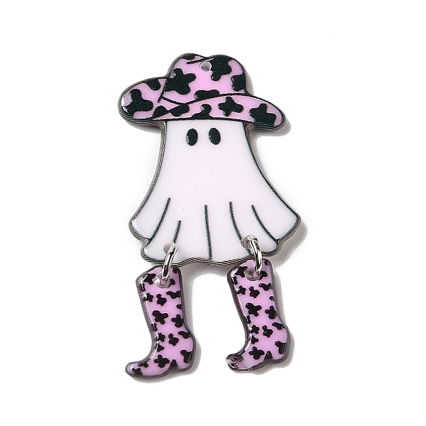 PandaHall Halloween Acrylic Pendants, Ghost, 48x23x2mm, Hole: 1.2mm Iron+Acrylic Ghost
PandaHall Halloween Acrylic Pendants, Ghost, 48x23x2mm, Hole: 1.2mm Iron+Acrylic Ghost