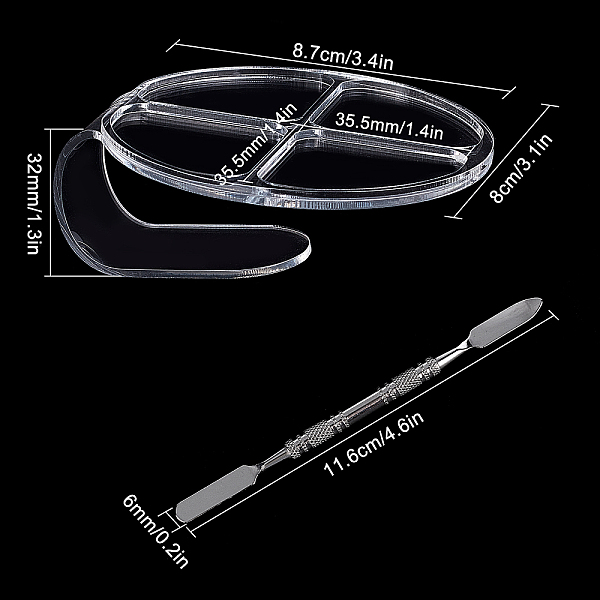 PandaHall Transparent Acrylic Paint Palette, Iron Palette Knives, for DIY Art Craft Painting, Platinum, 8.7x8x3.2cm, Inner Diameter...
PandaHall Transparent Acrylic Paint Palette, Iron Palette Knives, for DIY Art Craft Painting, Platinum, 8.7x8x3.2cm, Inner Diameter...