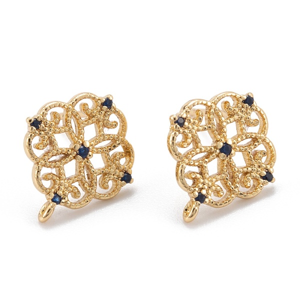 PandaHall Brass Stud Earring Findings, with Cubic Zirconia and Loop, Real 18K Gold Plated, Flower, Blue, 13.5x12mm, Hole: 0.8mm, Pin: 0.8mm...
PandaHall Brass Stud Earring Findings, with Cubic Zirconia and Loop, Real 18K Gold Plated, Flower, Blue, 13.5x12mm, Hole: 0.8mm, Pin: 0.8mm...