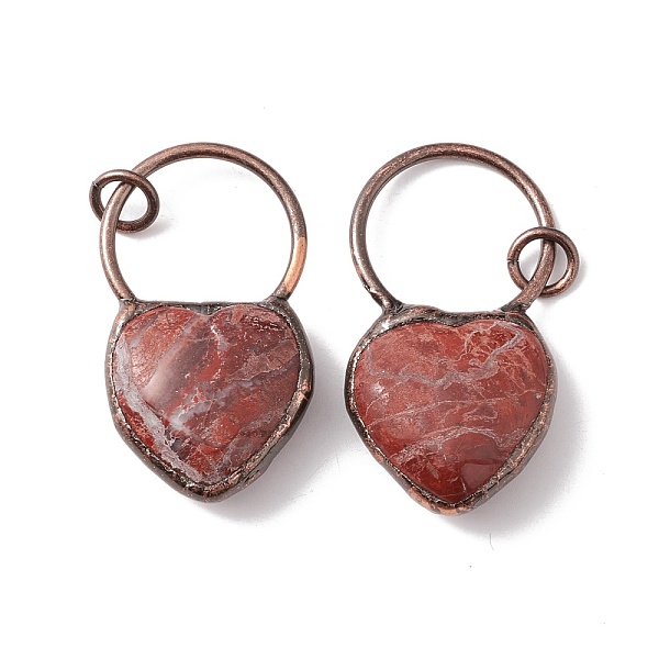 PandaHall Natural Red Jasper Pendants, with Red Copper Tone Brass Findings, Heart, Cadmium Free & Lead Free, 38.5~47x20~26x10~11mm, Hole...
PandaHall Natural Red Jasper Pendants, with Red Copper Tone Brass Findings, Heart, Cadmium Free & Lead Free, 38.5~47x20~26x10~11mm, Hole...