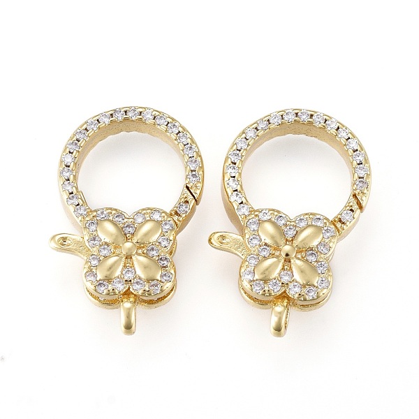 PandaHall Brass Micro Pave Clear Cubic Zirconia Lobster Claw Clasps, Long-Lasting Plated, Flower, Real 18K Gold Plated, 20x12.5x6mm, Hole...
PandaHall Brass Micro Pave Clear Cubic Zirconia Lobster Claw Clasps, Long-Lasting Plated, Flower, Real 18K Gold Plated, 20x12.5x6mm, Hole...