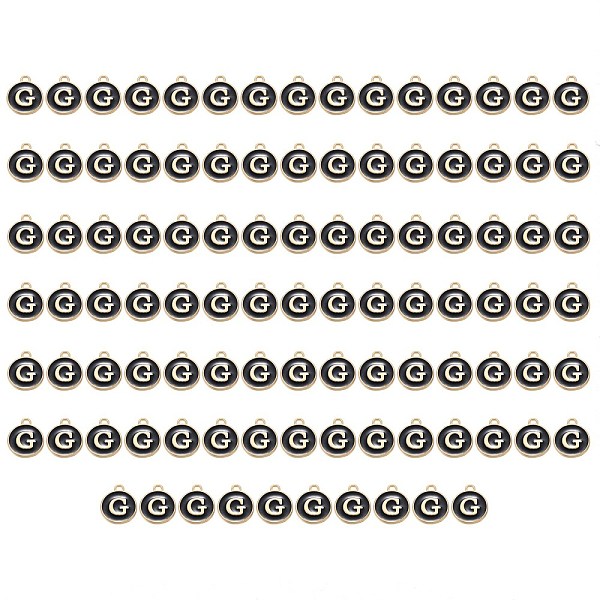 PandaHall Golden Plated Enamel Alloy Charms, Enamelled Sequins, Flat Round, Black, Letter.G, 14x12x2mm, Hole: 1.5mm, 100pcs/Box Alloy+Enamel...
PandaHall Golden Plated Enamel Alloy Charms, Enamelled Sequins, Flat Round, Black, Letter.G, 14x12x2mm, Hole: 1.5mm, 100pcs/Box Alloy+Enamel...